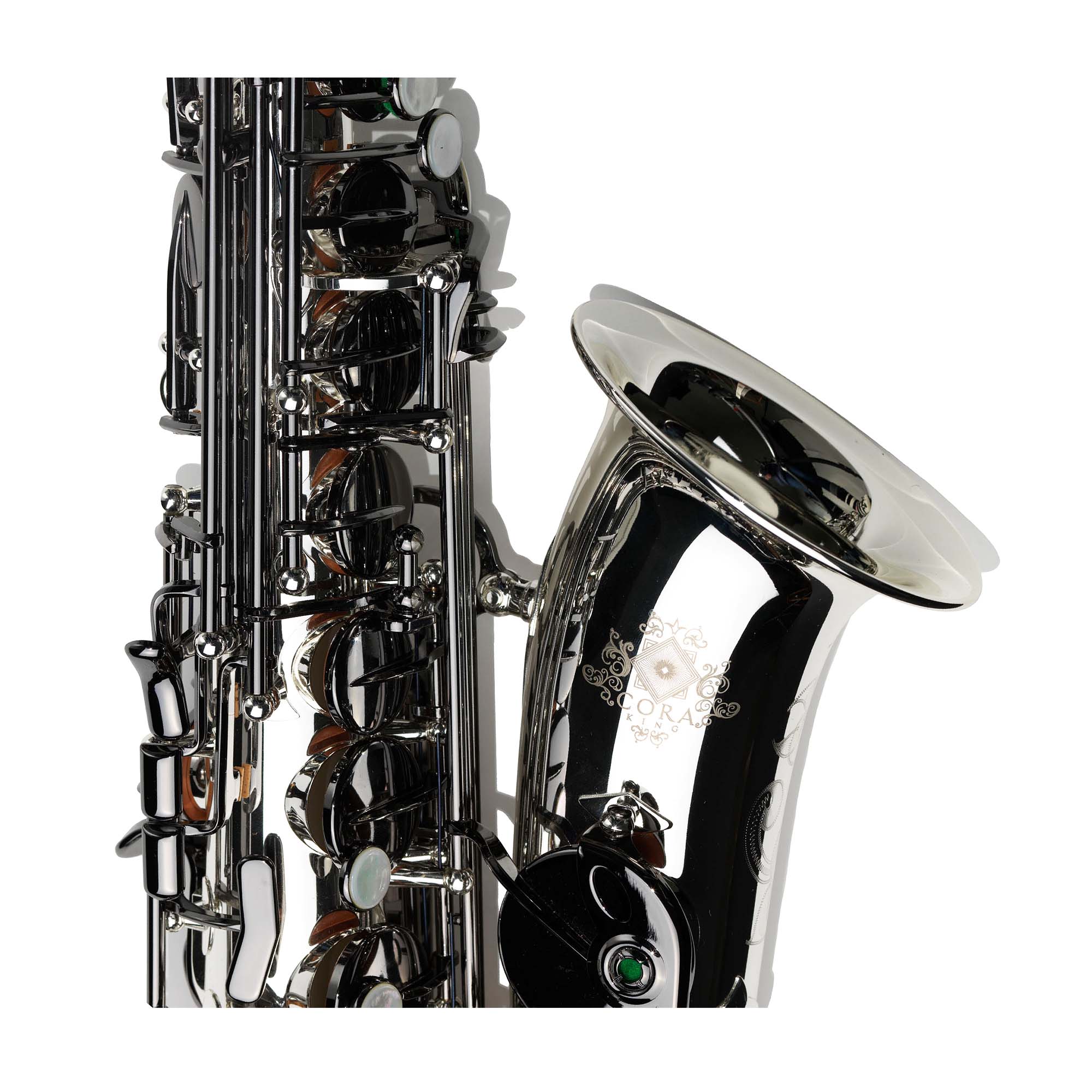 Cora King Pro Series Plata Llaves Black-N Saxofón Alto - Imagen 3
