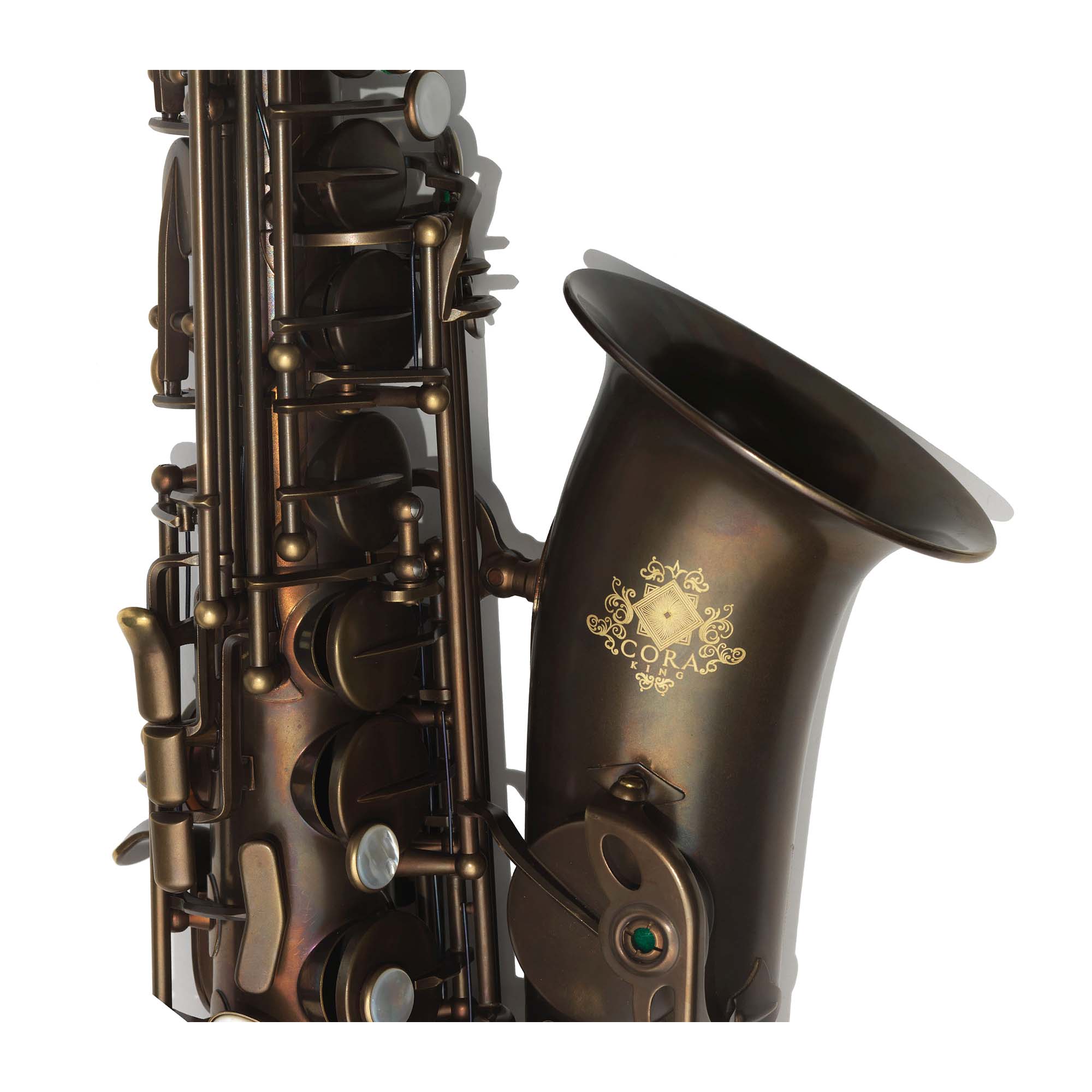 Cora King Pro Series Bronze Vintage Saxofón Alto - Imagen 3