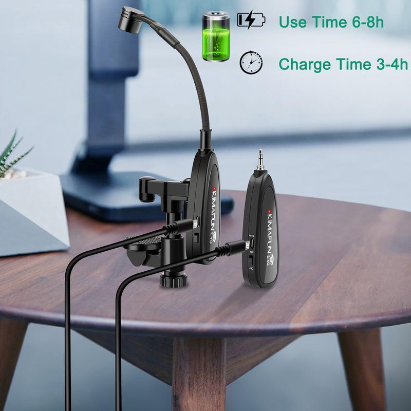 Kimafun Sistema Micrófono Inalámbrico Profesional 2.4G Violín - Imagen 5