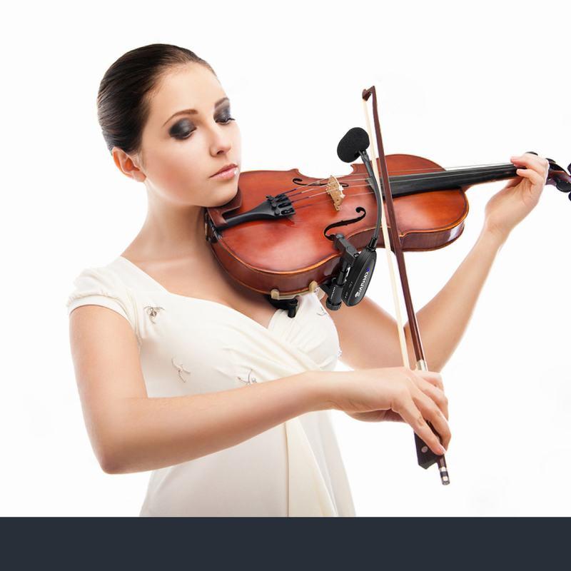 Kimafun Sistema Micrófono Inalámbrico Profesional 2.4G Violín - Imagen 9