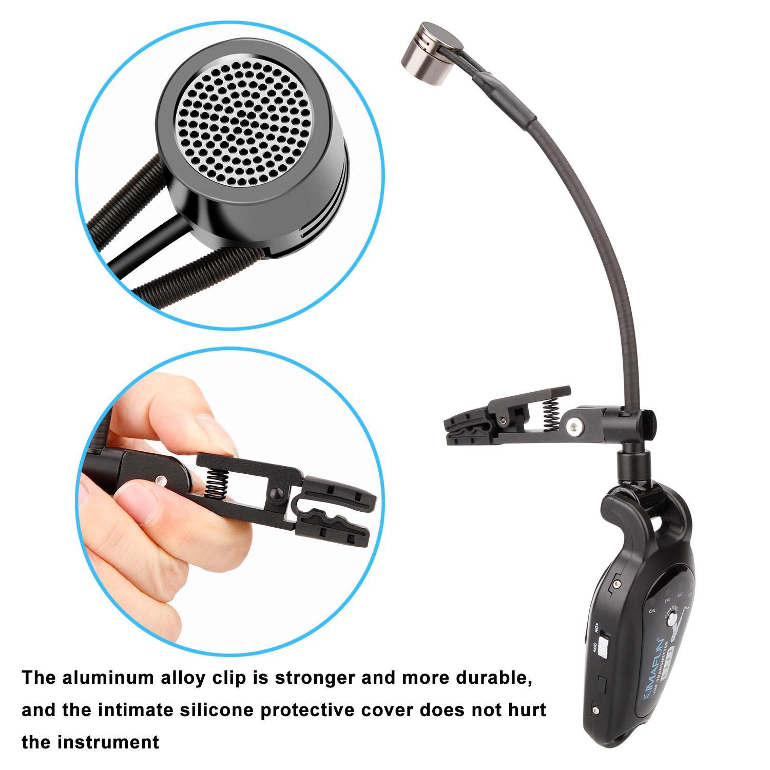 Kimafun Sistema UHF de Micrófono Inalámbrico Alientos KMU308A - Imagen 3