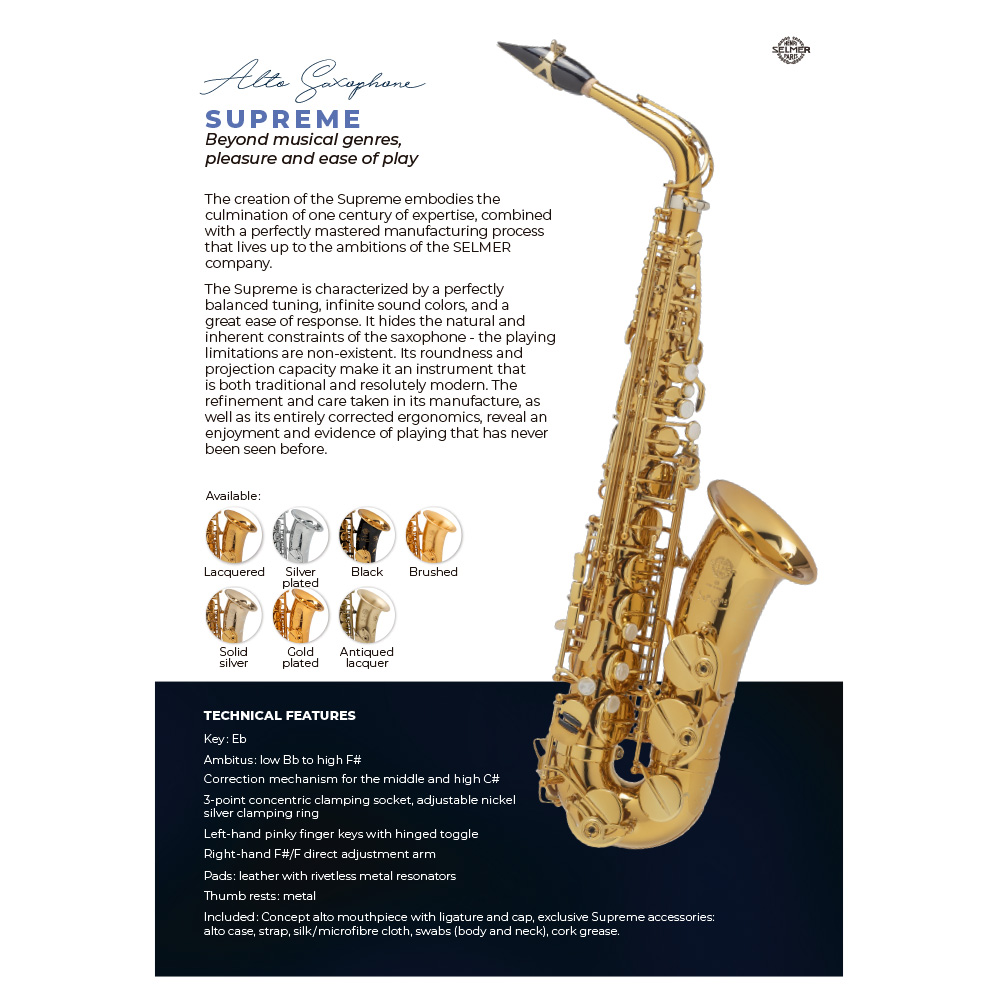 Selmer Paris Supreme Saxofón Alto - Imagen 3