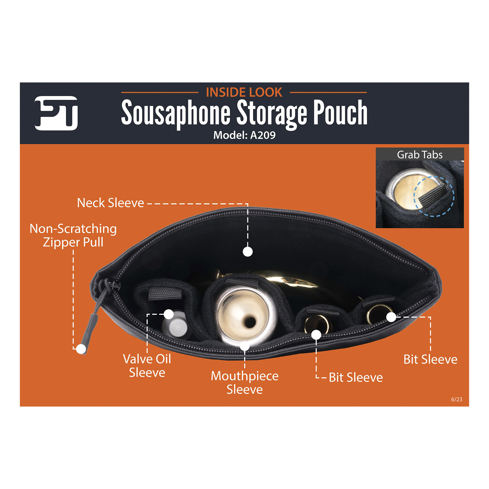 Protec Bolsa de Almacenamiento para Accesorios de Tuba - Imagen 5